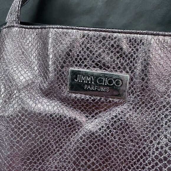 Jimmy Choo Parfums Tote Bag Pink Black Alligator Skin - Picture 3 of 8